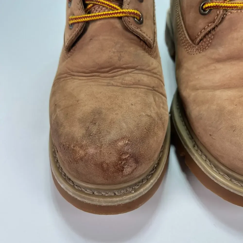 Colorado Light Brown Leather Durable Construction Safety Work Boots Men's Sz 9.5 - Picture 8 of 10